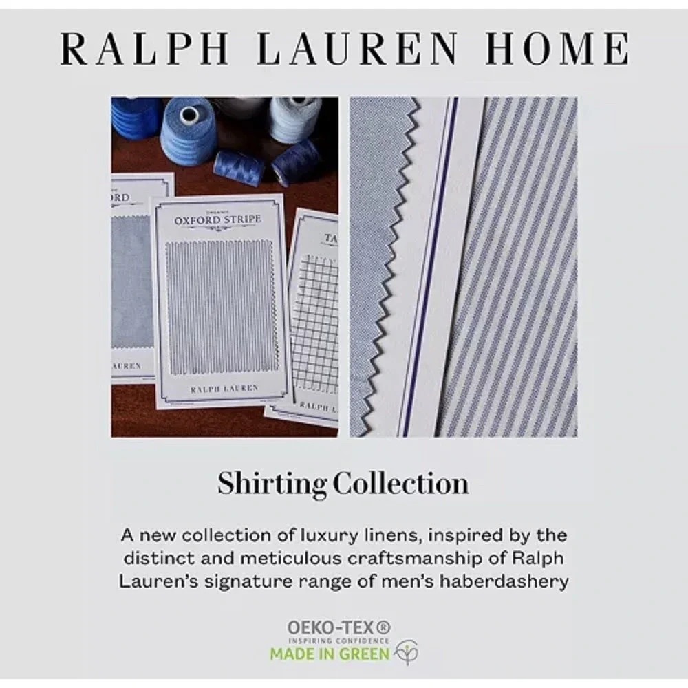 Ralph Lauren Sheet California King Extra Deep Fitted Workshirt Chambray Blue NEW